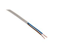 ZENITECH 114520 - Cable de alimentación eléctrico HO3VVH2-F 2X 0,75 blanco -10m