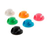 Zenitech 6 clips dobles autoadhesivos para cordones y cables