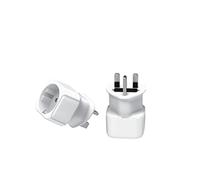 Zenitech - Adaptador de Enchufe de Viaje Francia/UE a Reino Unido/UK - 2 Patas Europa a 3 Patas UK - Blanco - Potencia Máx 3500W - Compacto y Portátil - para Múltiples Dispositivos - Conforme CE