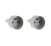 Zenitech - Adaptador de viaje (2 unidades), color blanco