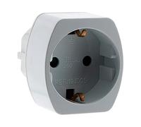 Zenitech - Adaptador Eléctrico Macho Francia - Hembra Schuko - Blanco - Compatibilidad Universal para Aparatos Europeos - Resistente a Golpes y Desgaste