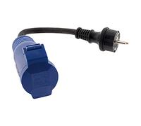 Zenitech - Adaptador Hembra CEE17 a Macho 16A 2P+T - Potencia Máxima 3680W para Aparatos Eléctricos - Estanqueidad IP44 Resistente a la Humedad - Protegido Contra Sobretensiones - Azul - 1m