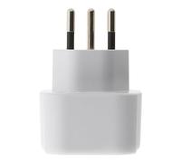 Zenitech-Adaptateur prise voyage Suisse/Liechtenstein vers UE - 3 broches Suisse vers 2 broches UE - Blanc -