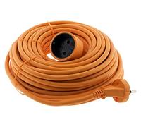 Zenitech Extensor 16A HO5VV-F 2x1.5 de 20 m, Macho a hembra, naranja