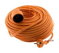 Zenitech - Alargador de Corriente 16A HO5VV-F 2x1,5mm² 3680W / 230V - Ideal para Cortacéspedes y Barbacoas - Resistente a Condiciones Exteriores - Conforme a Normas NF y CE - Naranja - Longitud 40m