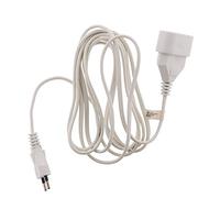 Zenitech - Alargador Eléctrico 6A - Cable HO3VVH2F 2x0,75mm² - con Enchufe sin Tierra - Seguridad Infantil - Ideal para Aparatos Domésticos - Conforme a Las Normas NF y CE - Blanco - Longitud 2m