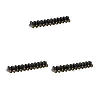 Zenitech - Barras de 12 soportes 6 mm², color negro (Paquete de 3)