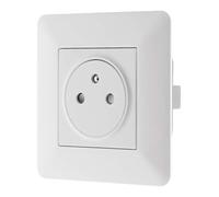 Zenitech - Base de enchufe empotrable Artezo 2P+T 16A - Blanco