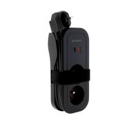 Zenitech-Bloc multiprise nomade 4 prises dont 2 USB - Noir - Mundo -