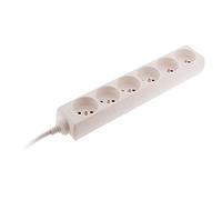 Zenitech - Bloque de 6 tomas 16A 2P+T Blanco