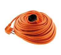 Zenitech, Cable alargador flexible Schuko H05VVF 3G1,5 mm² 10 m Naranja, Cable alargador resistente a la abrasión, Funda de PVC, Uso privado y comercial, Cumple con las normas europeas