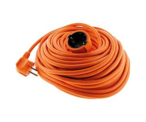 Zenitech, Cable alargador flexible Schuko H05VVF 3G1,5 mm² 10 m Naranja, Cable alargador resistente a la abrasión, Funda de PVC, Uso privado y comercial, Cumple con las normas europeas