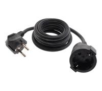Zenitech, cable alargador Schuko HO5VV-F 3G1,5mm² 2m Negro, cable eléctrico con aislamiento reforzado para uso interior, máx. Potencia 3680W a 230V, compatible con electrodomésticos.