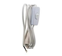 Zenitech Cable de alimentación para lámparas 1,5m con interruptor Blanco