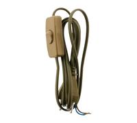 Zenitech - Cable con Interruptor para Luminaria - Reemplazo De Cable De Alimentación - Longitud 1,5m - Cumple con Normas De Seguridad - Dorado - 1,5m