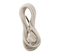 Zenitech - Cable de Alimentación 16A 3G1,5 - Enchufe 2P+T - Potencia Máxima 3680W - Reemplazo para Electrodomésticos - Cableado en HO5VV-F - Compatible con Enchufes Europeos - 2m - Blanco