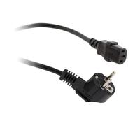 Zenitech - Cable De Alimentación Eléctrica De Oficina HO5VV-F 3G1mm² - Toma 2P+T 16A con Enchufe Hembra C13 - Potencia Máx 2300W A 230V - Clase I 60° - Negro - 2m