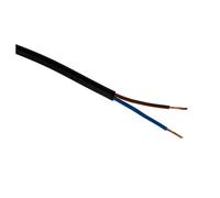 Zenitech - Cable de Alimentación Eléctrica H03VVH2-F 2x 0,75mm² - Estructura Plana - Uso Interior - Aislamiento PVC - Para Electrodomésticos y Conexiones Domésticas - 5m - Negro