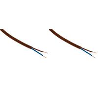 Zenitech - Cable de Alimentación Eléctrica H03VVH2-F 2x 0,75mm² - Estructura Plana - Uso Interior - Aislamiento PVC - Para Electrodomésticos y Conexiones Domésticas - 10m - Marrón (Paquete de 2)