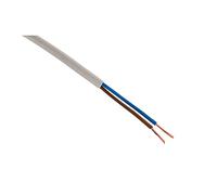 Zenitech - Cable de Alimentación Eléctrica H03VVH2-F 2x0,75 mm² - Blanco - 5m - Estructura Plana - Aislamiento PVC de Calidad - Ideal para Electrodomésticos Ligeros y Herramientas Eléctricas