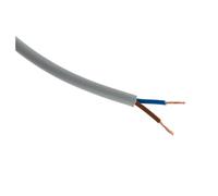 Zenitech - Cable de Alimentación Eléctrica H05VV-F 2x 1,5mm² - Estructura Plana - Uso Interior - Aislamiento PVC - Para Electrodomésticos y Conexiones Domésticas - 5m - Gris