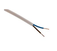 Zenitech - Cable de Alimentación Eléctrica H05VV-F 2x 1,5mm² - Estructura Plana - Uso Interior - Aislamiento PVC - Para Electrodomésticos y Conexiones Domésticas - 10m - Blanco