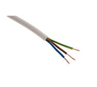Zenitech - Cable de Alimentación Eléctrica H05VV-F 3G1 mm² - Blanco - 5 m - para Electrodomésticos - Flexible y Fácil de Instalar - Resistente a la Abrasión, Productos Químicos y Humedad