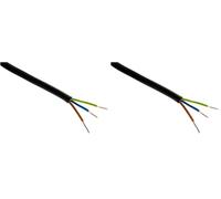 Zenitech - Cable De Alimentación Eléctrica U-1000 R2V 3G2,5mm² - Ideal Para Uso Interior O Exterior - Cubierta PVC Robusta - Protección Fiable - Negro - 5m (Paquete de 2)