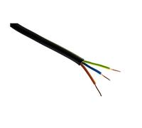 Zenitech - Cable De Alimentación Eléctrica U-1000 R2V 3G2,5mm² - Ideal Para Uso Interior O Exterior - Cubierta PVC Robusta - Protección Fiable - Negro - 5m