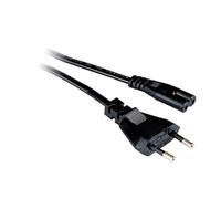 Zenitech - Cable De Alimentación para Afeitadoras Y Radios - 2X 0,75mm² - 2P - 2,5A - 500W - Compatible con Dispositivos Eléctricos - Reemplazo Fácil Y Seguro - Negro - 1,5m