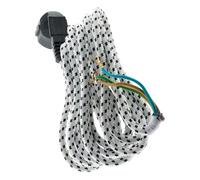 Zenitech - Cable De Alimentación para Plancha 3G1 - Reemplazo Ideal para Cables Defectuosos - Cable Flexible Y Resistente para Usos Domésticos - Blanco - 3m