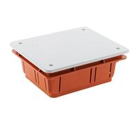 Zenitech - Caja de Derivación para Empotrar - 118 x 96 x 50 mm - Roja - Plástico Resistente - Para Muros Macizos a Sellar - Instalación Fácil - Ideal para Proyectos de Bricolaje y Fijación en Pared