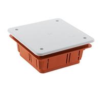 Zenitech - Caja de Derivación para Empotrar - Roja - 92 x 92 x 45 mm - Para Muros Sólidos a Sellar - Instalación Fácil - Compatible con Cables Estándar - Ideal para Bricolaje y Proyectos Eléctricos