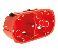 Zenitech - Caja de Empotrar Placo Doble Eje 71mm - Compatible con Equipos de Tornillo o de Garra - Resistencia al Fuego 850°C - Ø65 mm x Profundidad 40 mm - Roja
