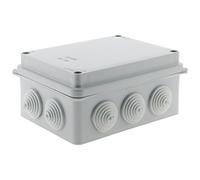Zenitech - Caja Estanca Rectangular 150 x 110 x 70 mm - IP54 - Tornillos 1/4 de Giro - Entradas de Cables Sin Corte - Resistencia al Fuego 750°C - Gris - Blanco