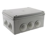 Zenitech - Caja Estanca Rectangular IP54 - Modelo 220 x 170 x 105 mm - Resistencia al Fuego 750°C - Tornillos 1/4 de Vuelta - Entradas de Cables sin Corte - Blanca