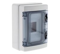 Zenitech - Caja impermeable IP65 con 4 módulos | Caja impermeable IP65 4 módulos viene con accesorios; dimensiones, capacidad o índice de protección según referencia