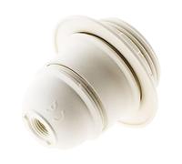 Zenitech - Casquillo E27 Termoplástico con Anillo Simple - Acabado Liso para Portalámparas E27 - Tensión Máx 250V - Intensidad Máx 4A - Blanco
