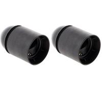 Zenitech - Casquillo Termoplástico E27 - Acabado Liso para Portalámparas E27 - Tensión Máx 250V - Intensidad Máx 4A - Negro (Paquete de 2)