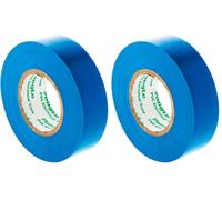 Zenitech - Cinta Adhesiva Aislante Eléctrica 19mm x 20m - PVC de 0,15mm para Trabajos Eléctricos - Ancho 19mm - Identificación Fácil - Azul - 20m (Paquete de 2)