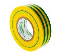 Zenitech - Cinta Aislante Eléctrica - PVC 0,15mm - Ancho 19mm - Longitud 20m - Ideal para Trabajos Eléctricos y Marcado Fácil - Verde/Amarillo