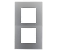 Zenitech - Clarys Placa de Acabado Doble Vertical - Metal - Sistema de Enganche Fácil - Fijaciones con Garras y Tornillos - Cajas Estándar - Sin Tornillos Visibles - Instalación Antes de Pintar - 12cm