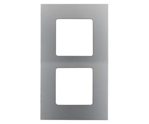 Zenitech - Clarys Placa de Acabado Doble Vertical - Metal - Sistema de Enganche Fácil - Fijaciones con Garras y Tornillos - Cajas Estándar - Sin Tornillos Visibles - Instalación Antes de Pintar - 12cm