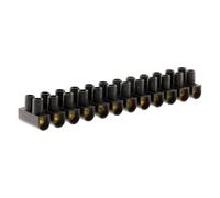 Zenitech - Conector de 12 Puertos Sección 10mm² - Compatible con Cables de 4mm² a 25mm² - Instalación Fácil y Diseño Compacto - Alta Conductividad y Seguridad - Negro