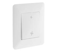 Zenitech - Interruptor VMC Artezo - Equipamiento Eléctrico Diseño y Compacto - Instalación Empotrada Listo Para Instalar - Compatible Con Caja Empotrada - Blanco - 86x86mm