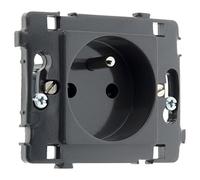 Zenitech Enchufe 16A 2P+T sin placa Negro Clarys