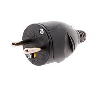 Zenitech - Enchufe Macho 16A 2P+T - Conexión Eléctrica Fiable, Diseño Robusto - Compatible con Aparatos Eléctricos - Interior/Exterior - 7x4x6 cm - Negro