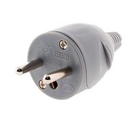 Zenitech - Enchufe Macho 16A 2P+T - Gris - Conector Eléctrico a Conectar - Compacto y Ligero - 7 x 4 x 6 cm - Normas NF y CE - Ideal para Aparatos Eléctricos - Peso 0.03 kg