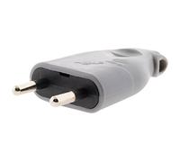 Zenitech - Enchufe Macho 2P 6A Lateral - Gris - Conexión Eléctrica - Compatible con Electrodomésticos - Construcción Robusta - Material Auténtico - Sin Pilas - Para Instalación Fiable