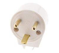 Zenitech - Enchufe macho acodado 20A 2 P+T Blanco